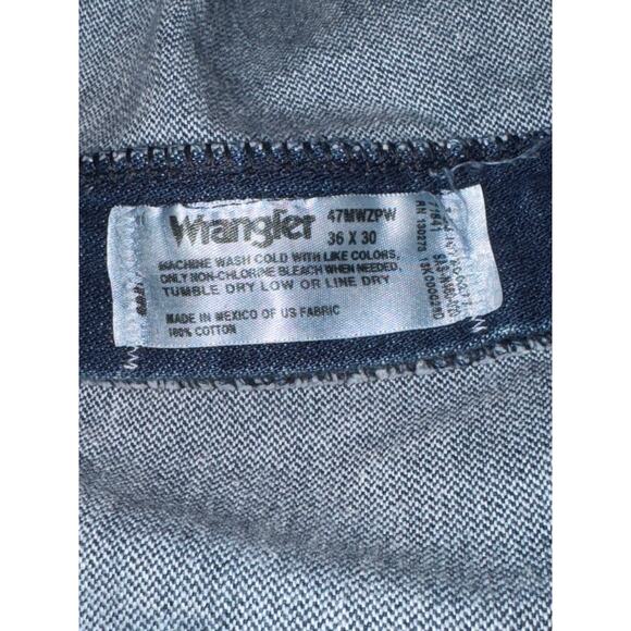 Wrangler Premium Performance Cowboy Cut Denim Jeans Mens 36 X 30 Blue 47MWZPW - Picture 9 of 9